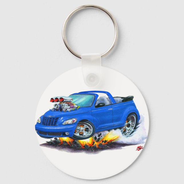 2008-10 PT Cruiser Blue Convertible Key Ring (Front)
