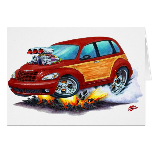 2008-10 PT Cruiser Maroon Woodie (Front Horizontal)