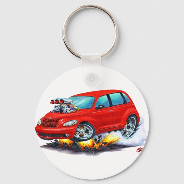 2008-10 PT Cruiser Red Car Key Ring (Front)
