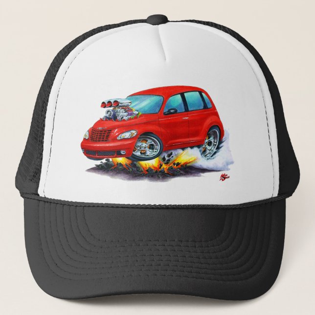 2008-10 PT Cruiser Red Car Trucker Hat (Front)