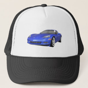 2008 Corvette: Sports Car: Blue Finish: Trucker Hat