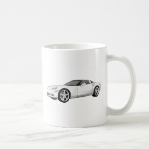 2008 Corvette: Sports Car: White Finish: Coffee Mug