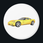 2008 Corvette: Sports Car: Yellow Finish: Magnet<br><div class="desc">This item is totally customisable!  You can add your own text,  background,  or images to this design!   The Artwork featured on this product was created with 3DS Max 3D Modelling Software.  No photographs where used in the creation of this item.  3D Modelling by: Brady Arnold.</div>
