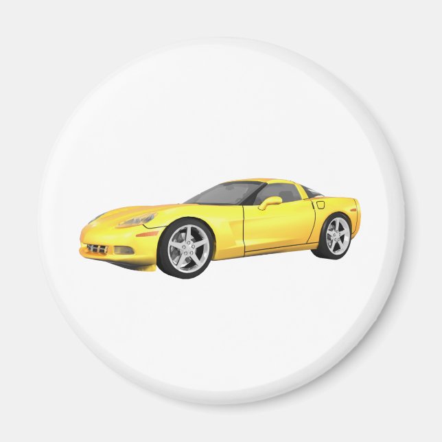 2008 Corvette: Sports Car: Yellow Finish: Magnet (Front)