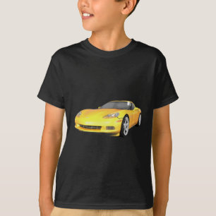 2008 Corvette: Sports Car: Yellow Finish: T-Shirt