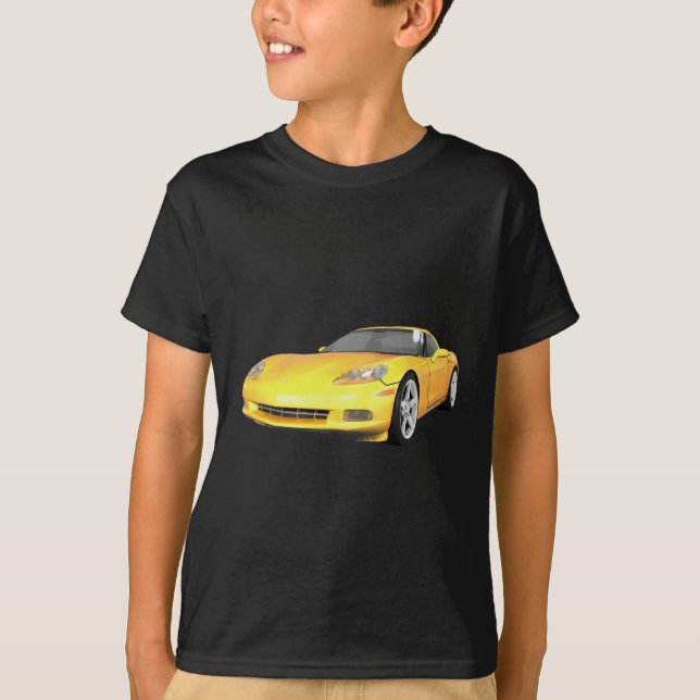 2008 Corvette: Sports Car: Yellow Finish: T-Shirt (Front)