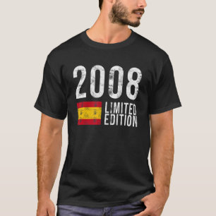 2008 Spain with Flag Birthday T-Shirt