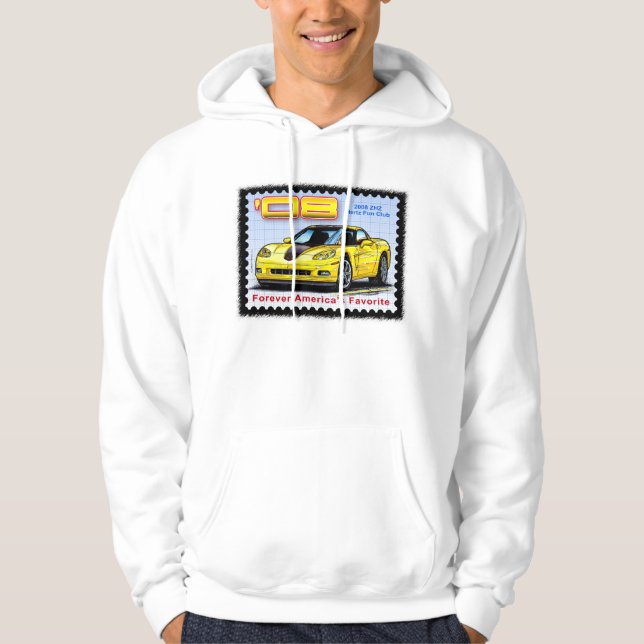 2008 ZHZ Hertz Fun Club Rental Edition Corvette Hoodie (Front)
