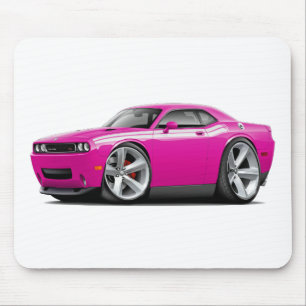 2009-11 Challenger RT Fuschia-White Car Mouse Mat