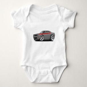 2009-11 Challenger RT Grey-Red Car Baby Bodysuit