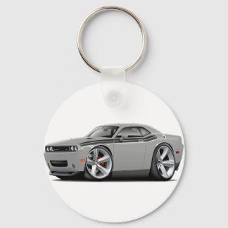 2009-11 Challenger RT Silver-Black Car Key Ring
