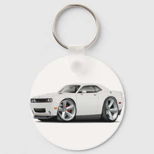 2009-11 Challenger RT White Car Key Ring