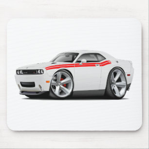 2009-11 Challenger RT White-Red Car Mouse Mat