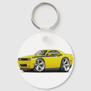 2009-11 Challenger RT Yellow-Black Car Key Ring