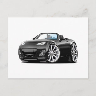 2009-13 Miata Black Car Postcard