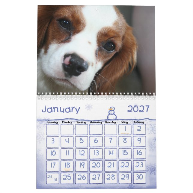 2009-2010 Cavalier King Charles Spaniel Calendar (Jan 2027)
