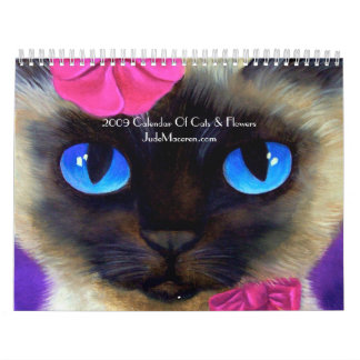 2009 Calendar Cats & Flowers Paint... - Customised