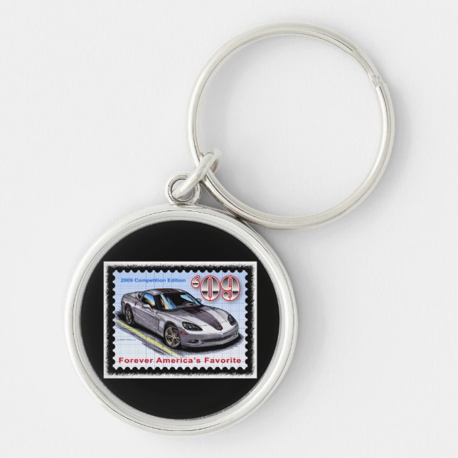 2009 Competition  Edition Corvette Key Ring (Front)