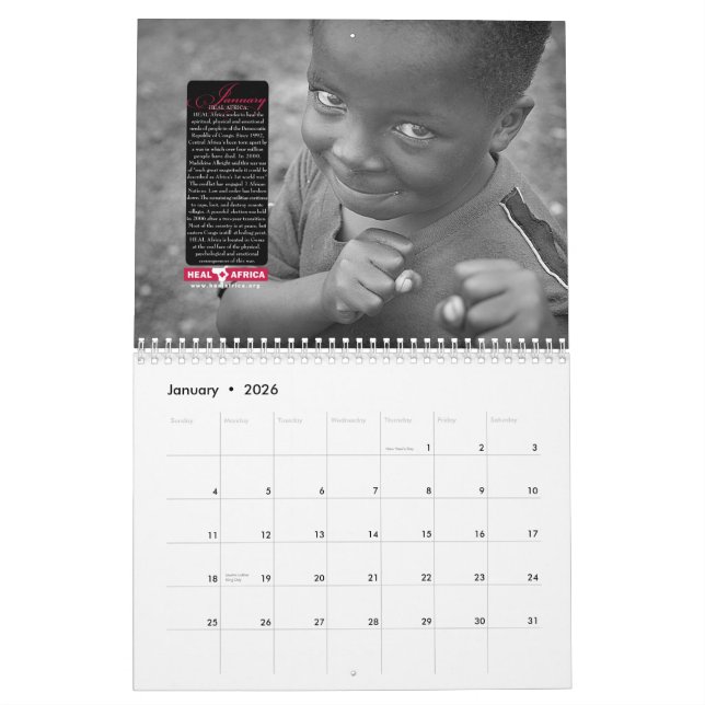 2009 HEAL Africa Calendar (Jan 2026)