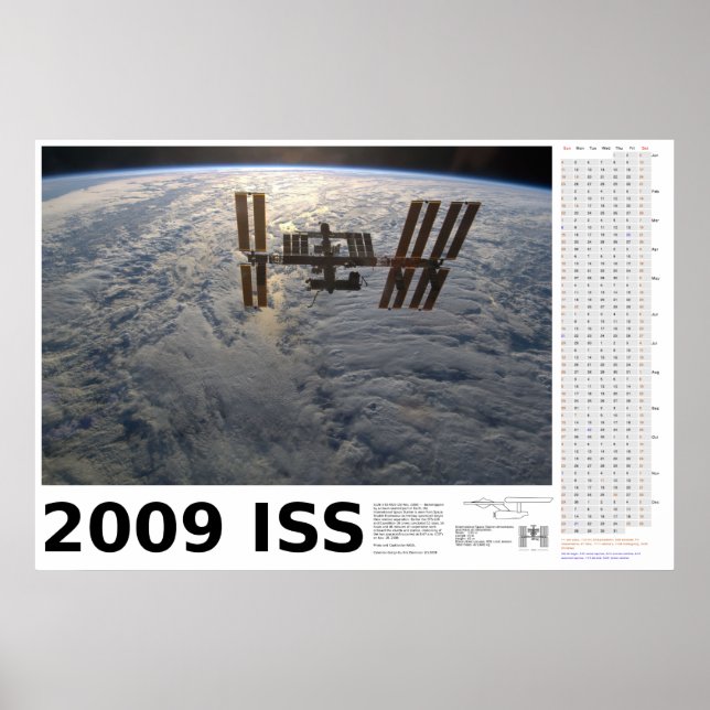 2009 International Space Station Calendar Poster (Front)