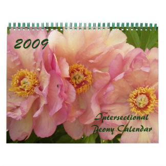 2009 Intersectional Peony Calendar - Customised