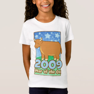 2009 Kids Year of Ox Kids Baby Doll (Fitted) Tee