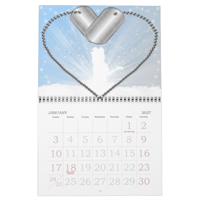 2009 Military Love & Support Calendar (Jan 2027)