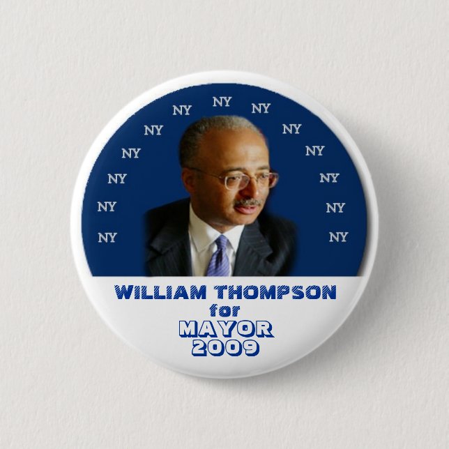 2009 NY Mayor Bill Thompson Pin (Front)