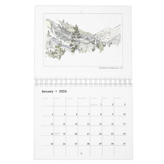 2009 Sketch Calendar (Jan 2026)