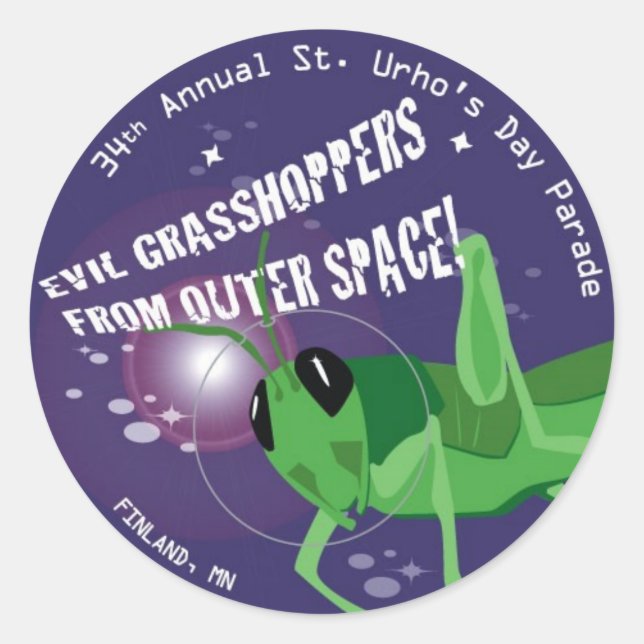 2009 St. Urho's Day Classic Round Sticker (Front)