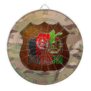 [200] Afghanistan: COA, Flag & Map Dartboard