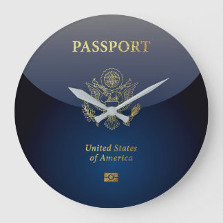 [200] American Passport Cover Large Clock