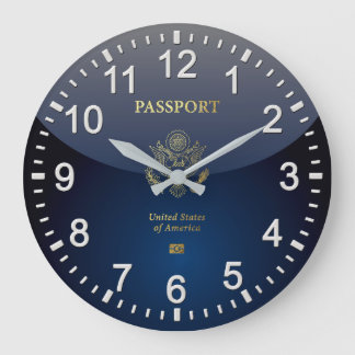 [200] American Passport Cover Large Clock