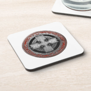 [200] Ancient Celtic Sacred Silver Knot Cross Coaster