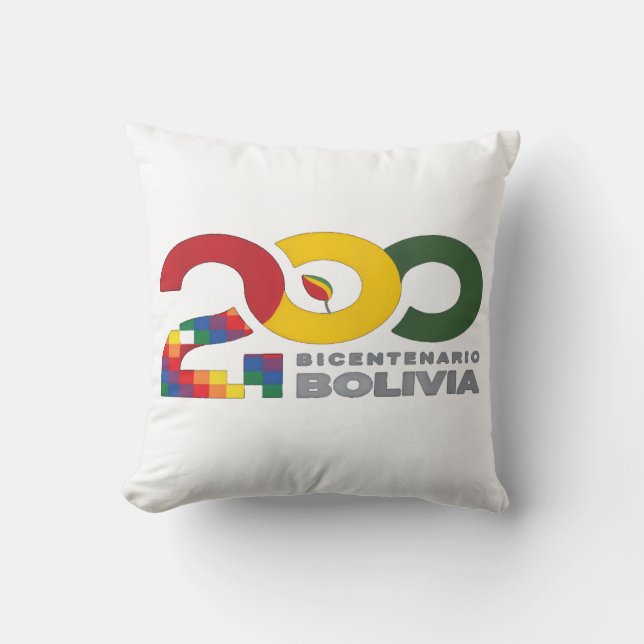 200 años bicentenario de Bolivia Cushion (Front)