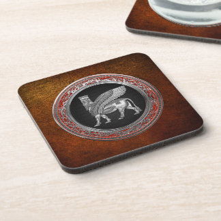 [200] Assyrian Winged Bull - Silver Lamassu Coaster