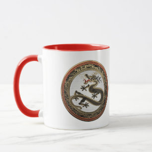 [200] Black and Gold Sacred Eastern Dragon Mug