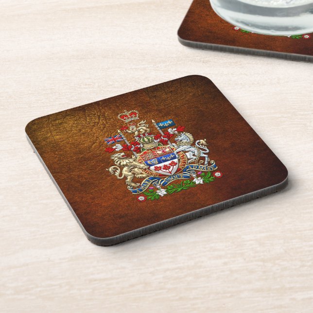 [200] Canada Coat of Arms [3D] Coaster (Left Side)