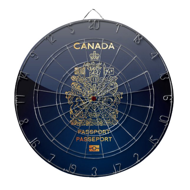 [200] Canadian Passport Cover Dartboard (Front)
