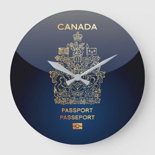 [200] Canadian Passport Cover Large Clock (Front)