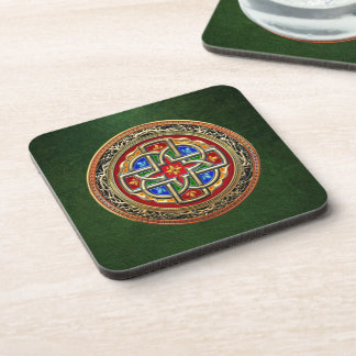 [200] Celtic Cross [Gold+Enamel] Coaster