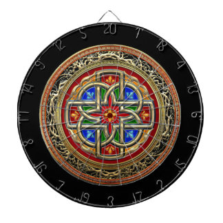 [200] Celtic Cross [Gold+Enamel] Dartboard