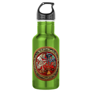 [200] Celtic Treasures - Three Dogs on Gold 532 Ml Water Bottle
