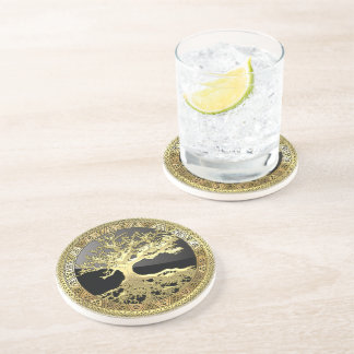 [200] Celtic Tree of Life [Gold] Coaster