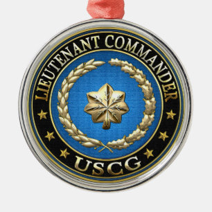 [200] CG: Lieutenant commander (LCDR) Metal Tree Decoration