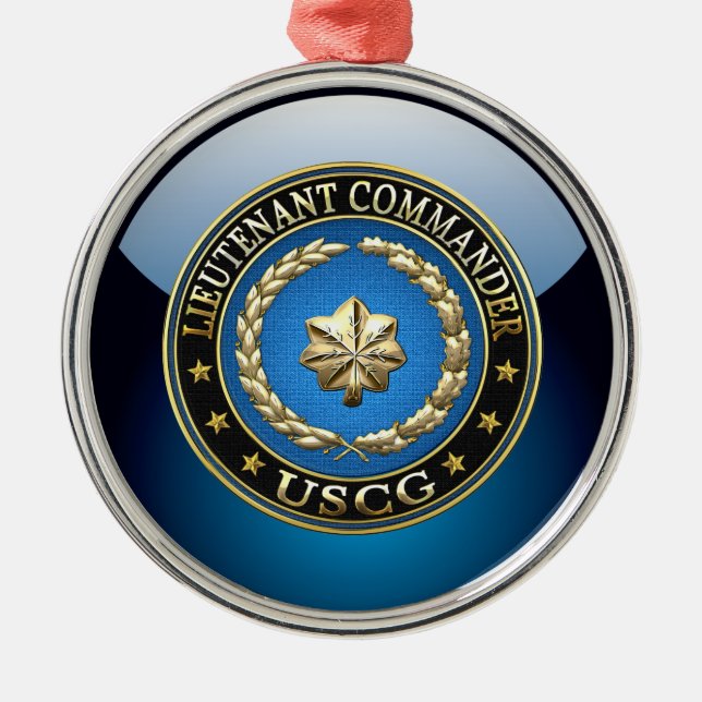 [200] CG: Lieutenant commander (LCDR) Metal Tree Decoration (Front)