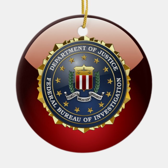 [200] FBI Special Edition Ceramic Tree Decoration (Front)