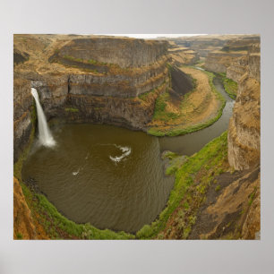 200 foot high Palouse Falls State Park in Poster