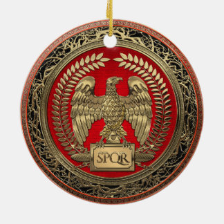 [200] Gold Roman Imperial Eagle Ceramic Tree Decoration