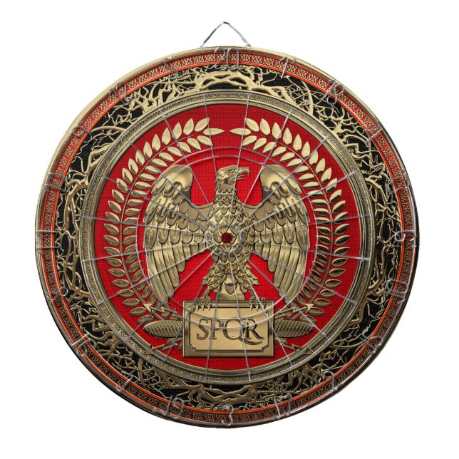 [200] Gold Roman Imperial Eagle Dartboard (Front)